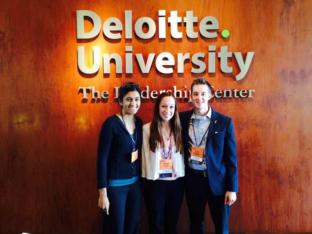 Three Seidman College of Business students attended the Deloitte and SAP Co-innovation Event